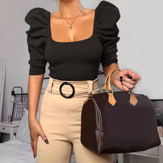 Puff Sleeves Blouse - Executive-Skincare