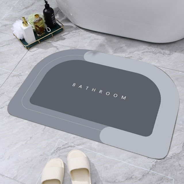 Super Absorbent Bath Mat Quick Drying Bathroom Rug Non-slip Entrance Doormat Nappa Skin Floor Mats Toilet Carpet Home Decor - Executive-Skincare