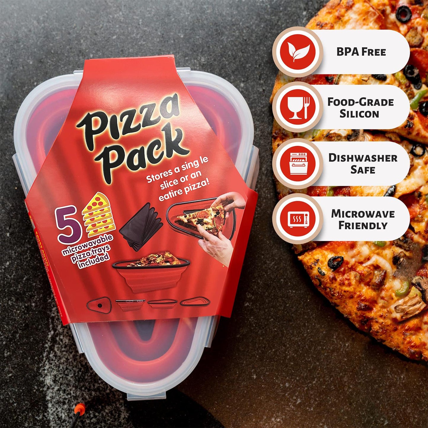 Pizza Pack - Collapsible Container for Pizza - Executive-Skincare