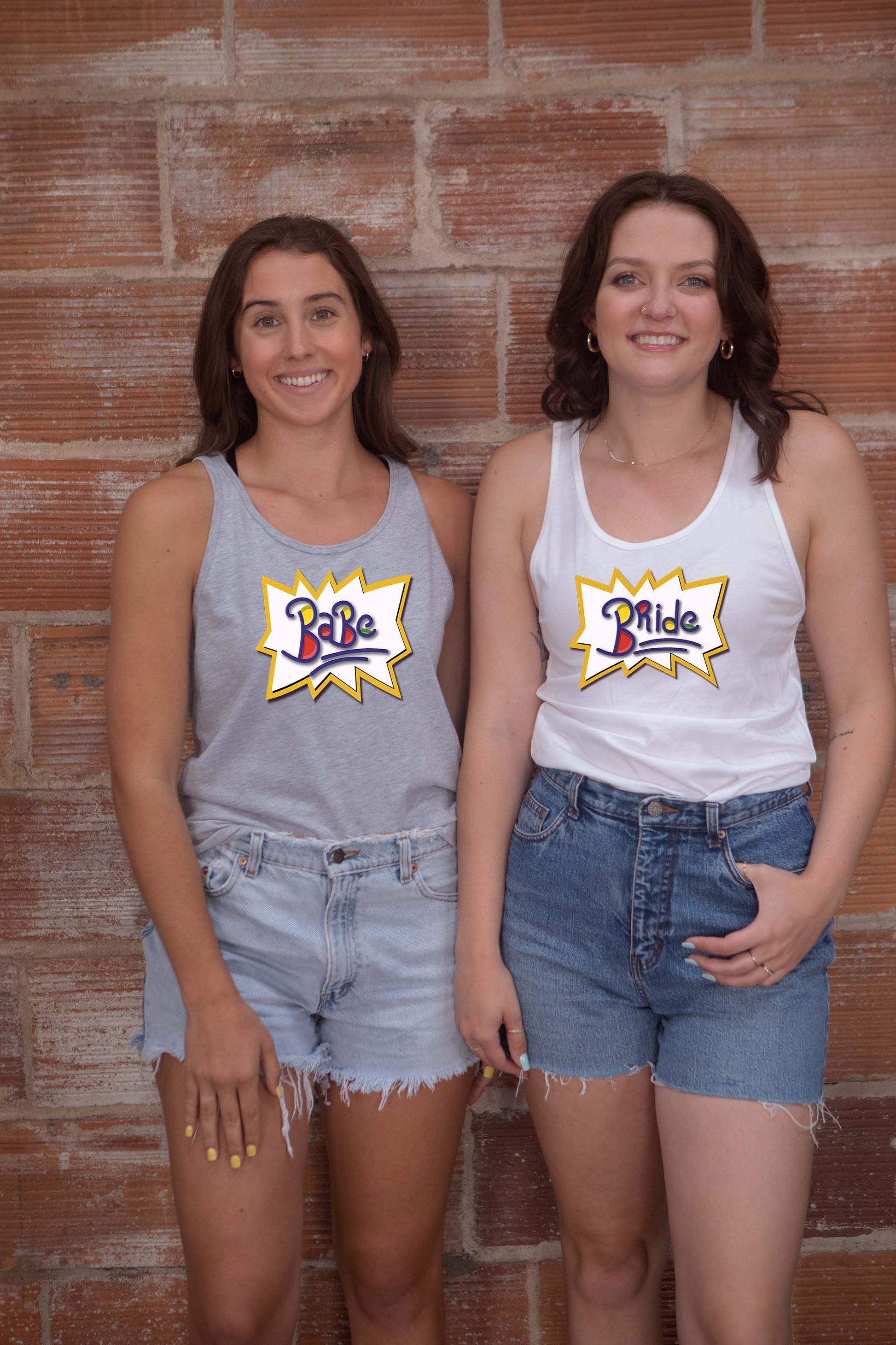 Cartoon Bride & Babe Tanks - For Your Ultimate 90s Bachelorette Party! - Executive-Skincare