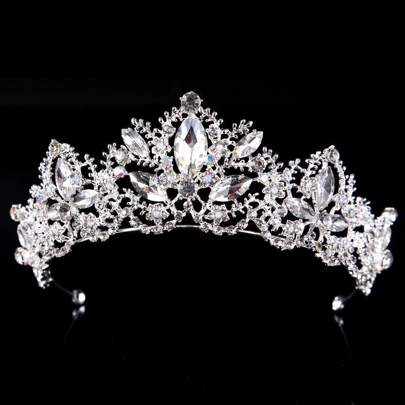 Women's Baroque Crown Crystal Bridal Headdress - Image #1