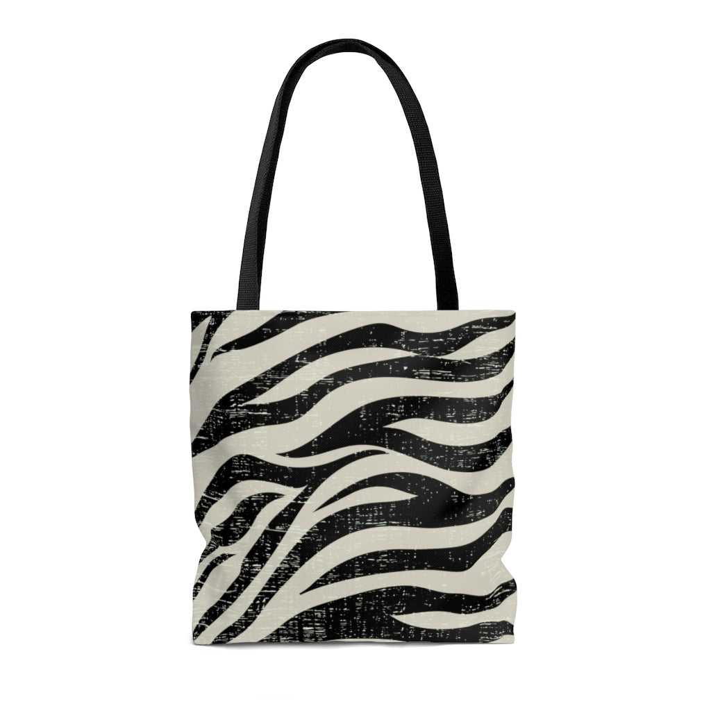 Double Sided Zebra Print Beach Shopper Tote Bag Medium - Executive-Skincare