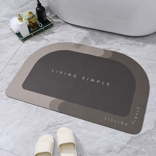 Super Absorbent Bath Mat Quick Drying Bathroom Rug Non-slip Entrance Doormat Nappa Skin Floor Mats Toilet Carpet Home Decor - Executive-Skincare