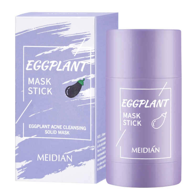 Green Tea Purifying Mask, Clay Stick, Oil Control, Skin Care, Anti-Acne, Eggplant, Eliminate Blackheads and Mud - Executive-Skincare