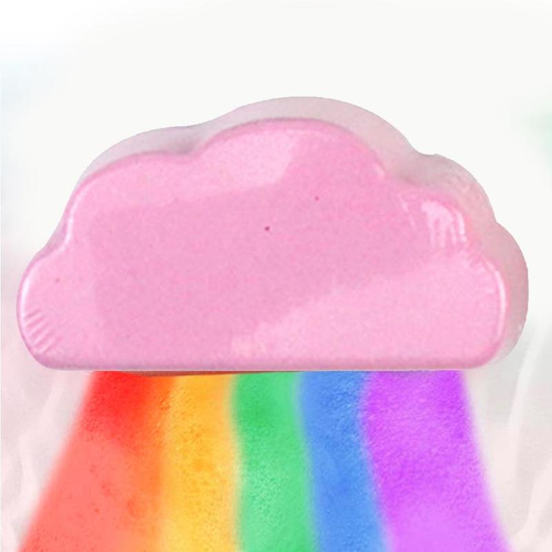 Rainbow Soap Cloud Bath Salt Moisturizing Exfoliating Cleaning Body Skin Bubble Bath Bombs Multicolor For Baby - Executive-Skincare