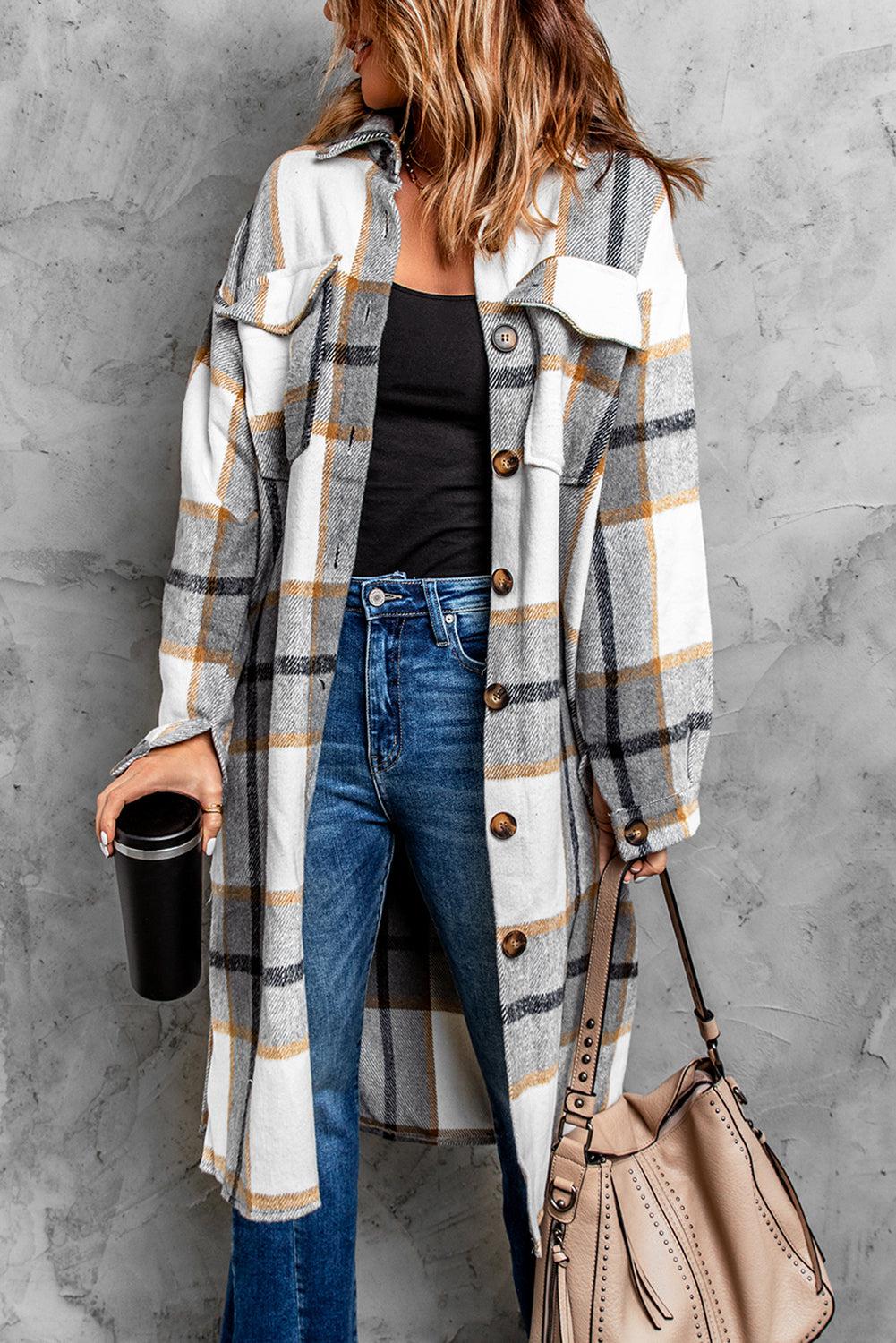 Dropped Shoulder Duster Coat - Executive-Skincare