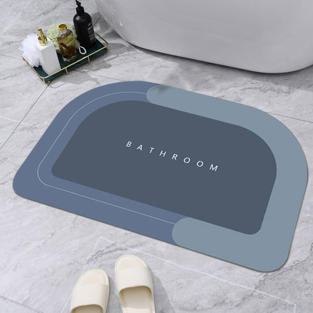 Super Absorbent Bath Mat Quick Drying Bathroom Rug Non-slip Entrance Doormat Nappa Skin Floor Mats Toilet Carpet Home Decor - Executive-Skincare