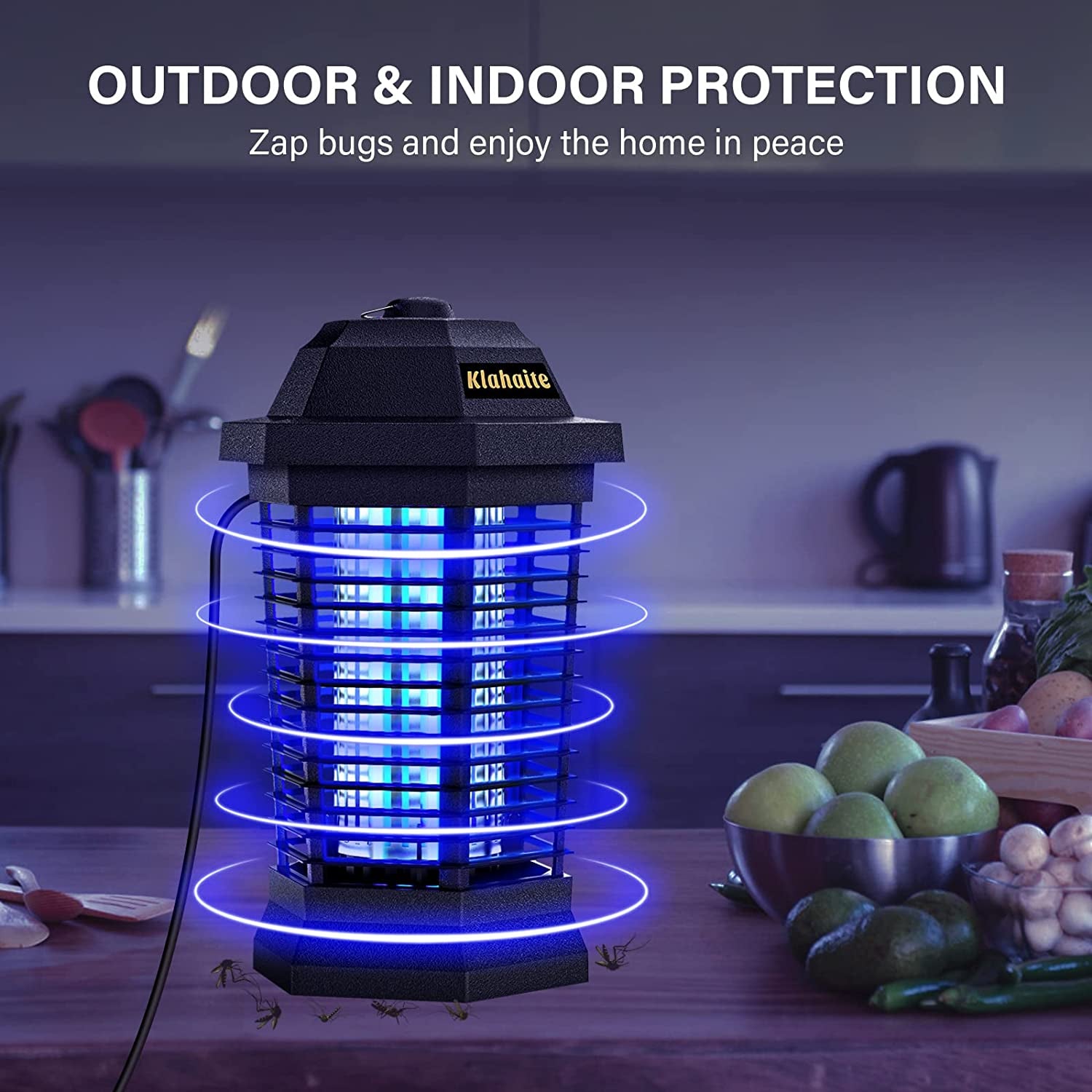 Bug Zapper Outdoor, Mosquito Zapper Indoor, Fly Zapper, Fly Trap, Insect Trap for Garden Backyard Patio