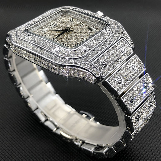 Square Full Crystal Watch - Executive-Skincare