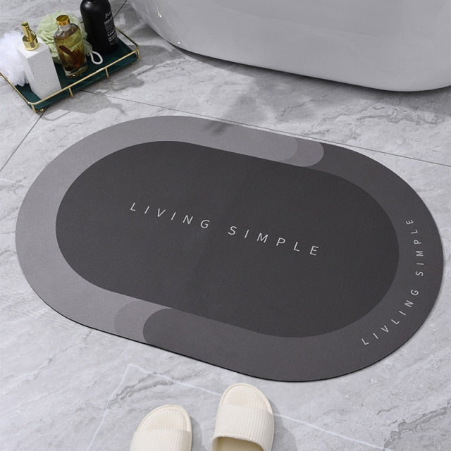 Super Absorbent Bath Mat Quick Drying Bathroom Rug Non-slip Entrance Doormat Nappa Skin Floor Mats Toilet Carpet Home Decor - Executive-Skincare