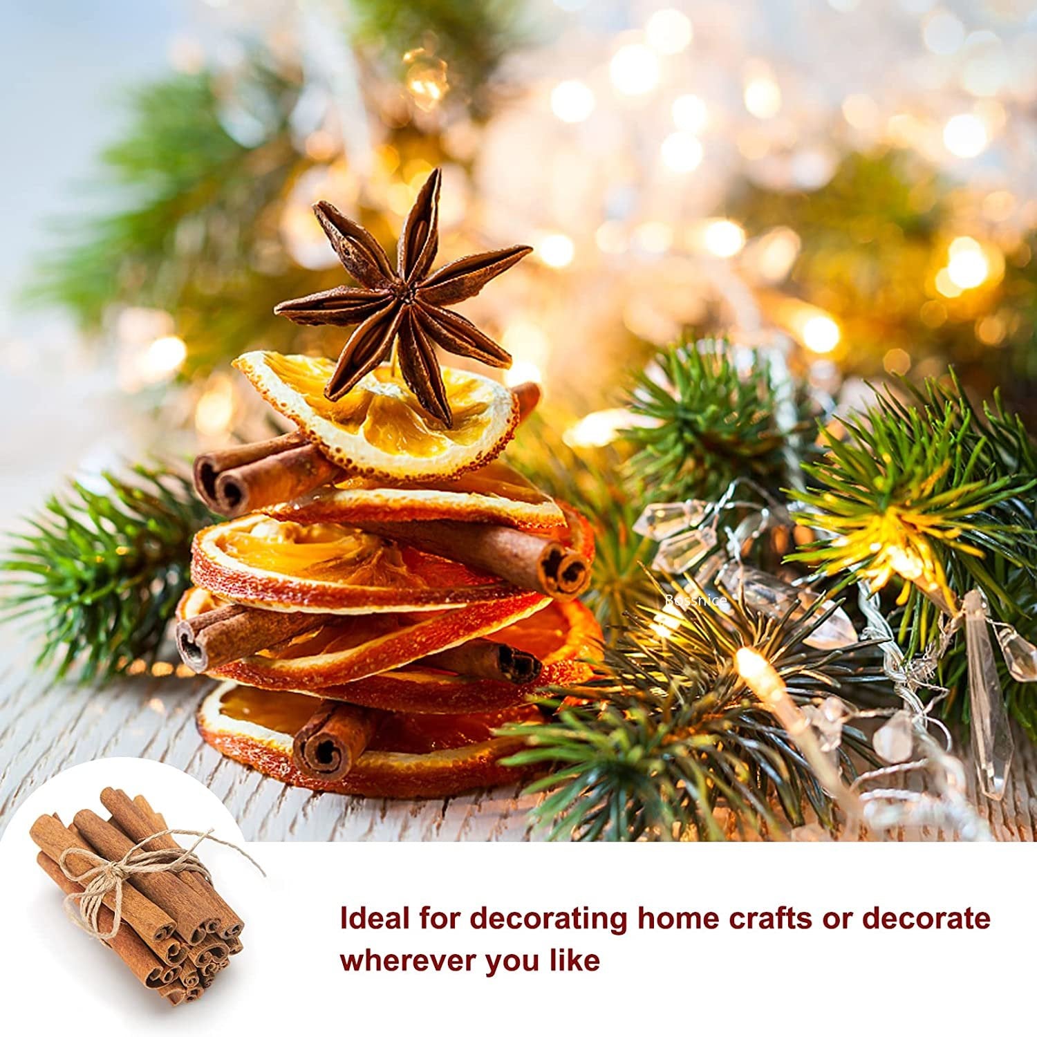 10Pcs/Set Cinnamon Sticks DIY Crafts Faux Floral Supplies for Home Decoration Craft Wreath Decoration