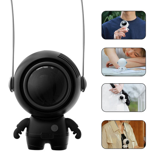 Small Handheld Personal Neck Fans USB Rechargeable Astronaut - Executive-Skincare