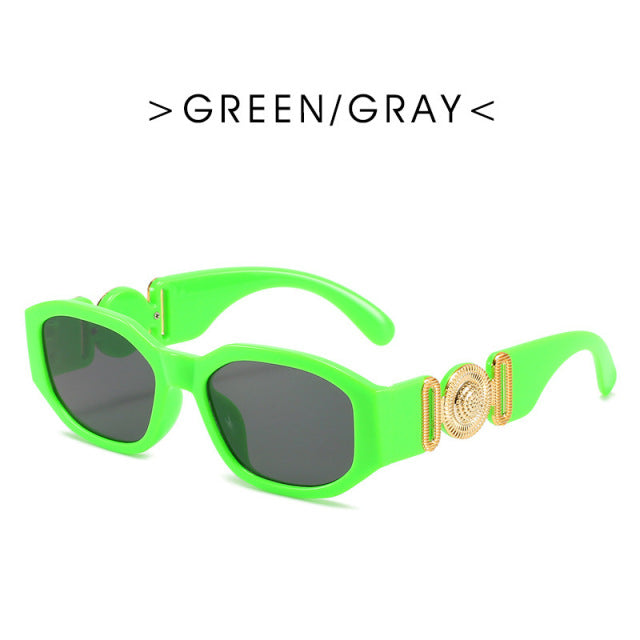 Retro Cutting Lens Gradient Square Sun Glasses UV400 - Executive-Skincare