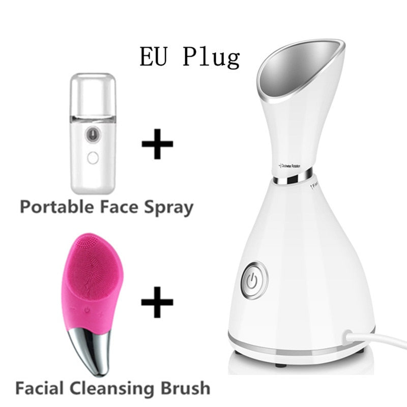 Face Steamer Machine SPA Sprayer Sauna Facial Humidifier Skin Care Facial Vaporizer Vapeur Visage Nebulizador Limpiador Digester - Executive-Skincare