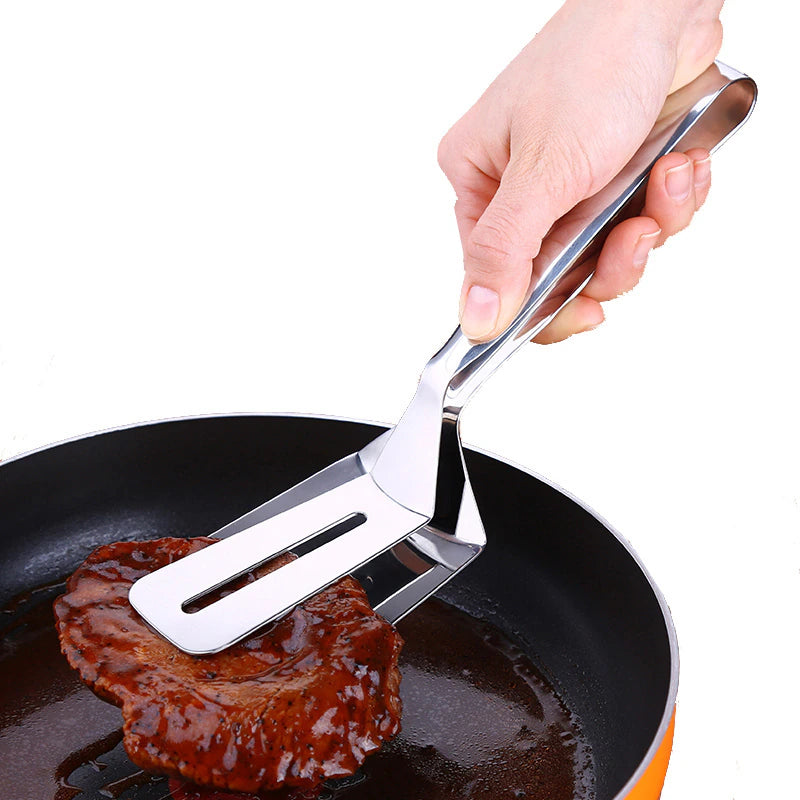 Stainless Steel Barbecue Tong Fried Steak Shovel Fried Fish Shovel BBQ Bread Clamp Kitchen Bread Meat Clamp