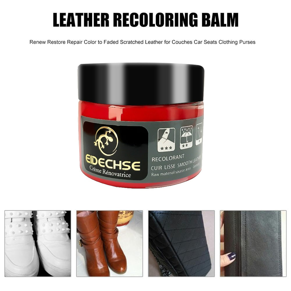 Leather Recoloring Balm Repair Kit Liquid Skin Repair Tool Auto Seat Holes Scratch Cracks rips restoration set shoes No Heat - Executive-Skincare