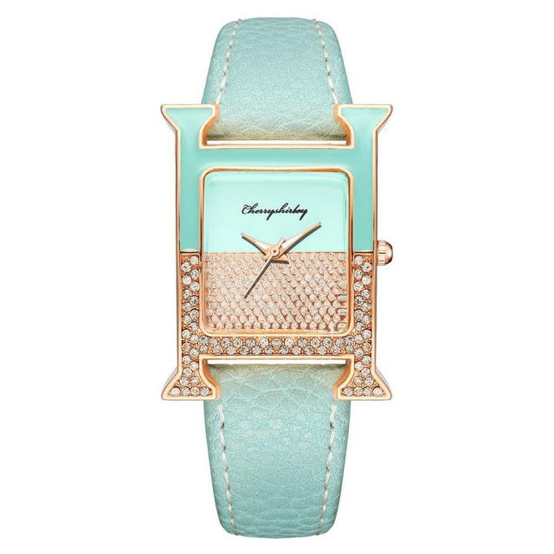 Luxury Brand Women Watches Fashion Crystal with Diamonds High Quality Design Quartz Watch Casual White Leather Strap Gift Clock