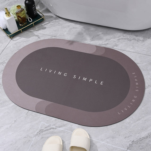 Super Absorbent Bath Mat Quick Drying Bathroom Rug Non-slip Entrance Doormat Nappa Skin Floor Mats Toilet Carpet Home Decor - Executive-Skincare