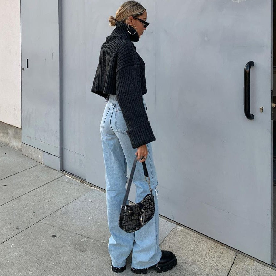 Ripped Flare Pants - Executive-Skincare