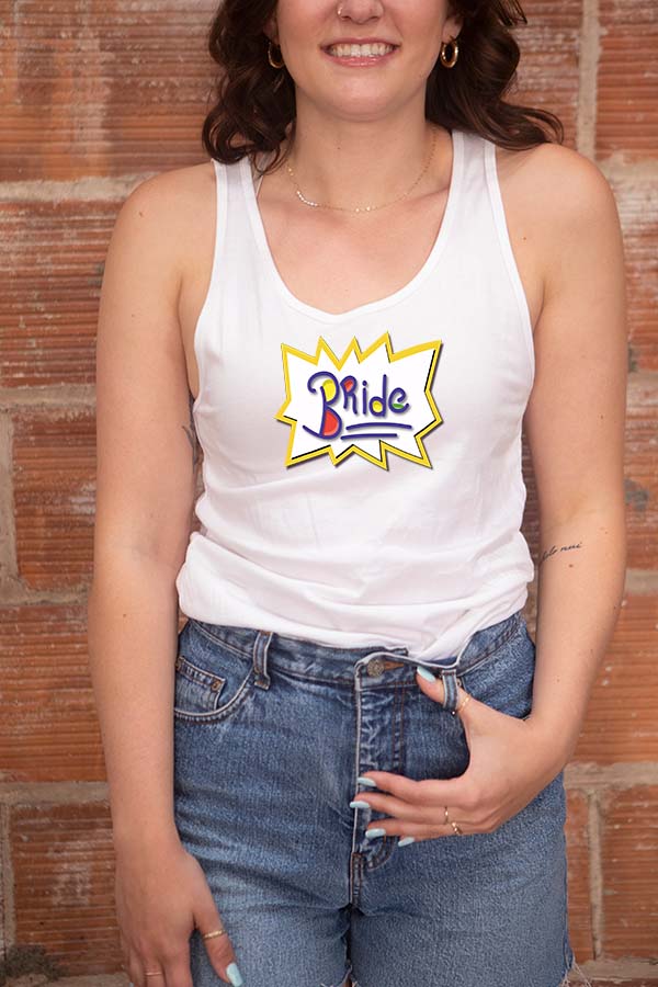 Cartoon Bride & Babe Tanks - For Your Ultimate 90s Bachelorette Party! - Executive-Skincare