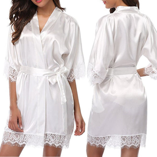 Sexy Kimono Style Silk Robe - Executive-Skincare