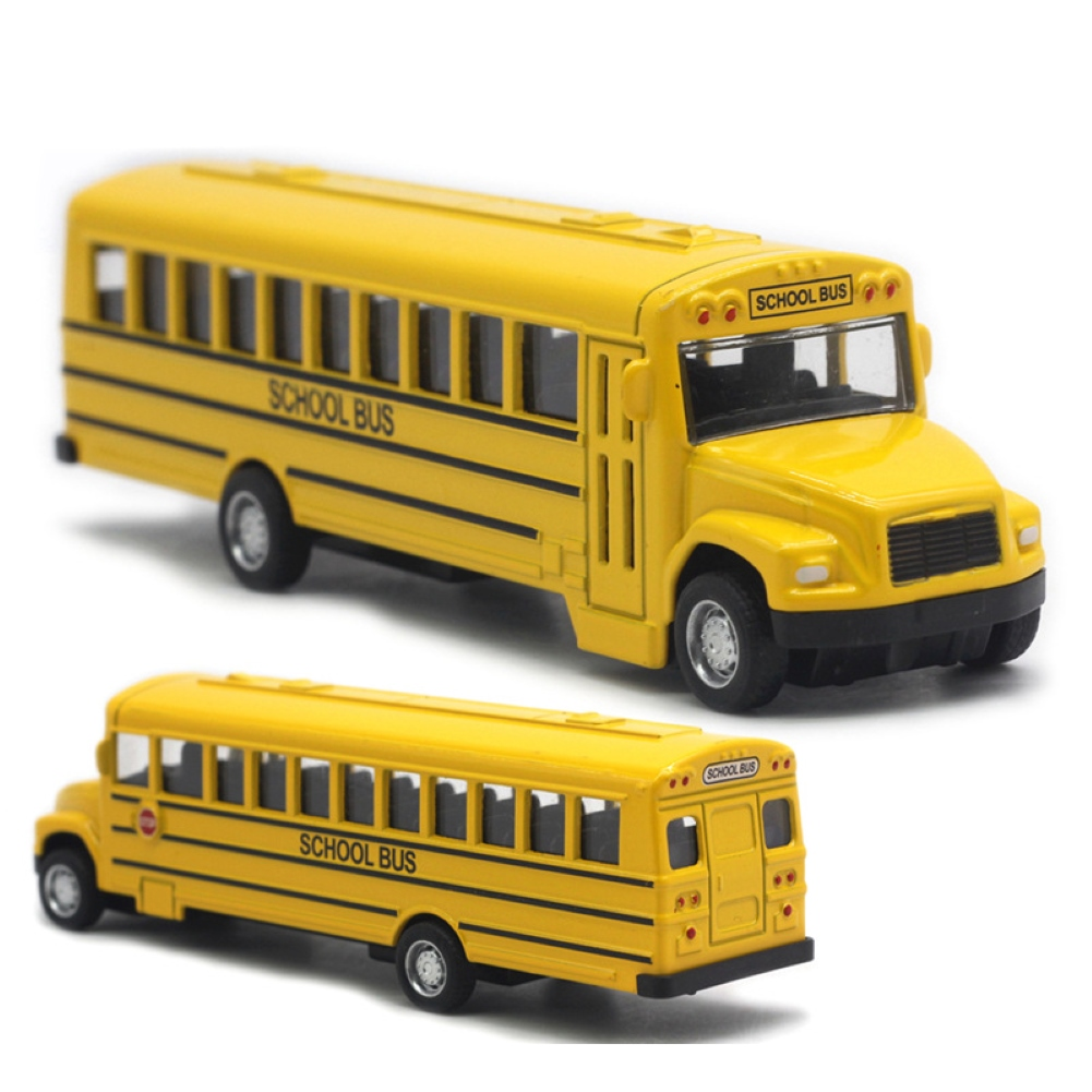 Alloy Inertial School Bus Model Car Model For Gifts Kids Boy Toys - Executive-Skincare