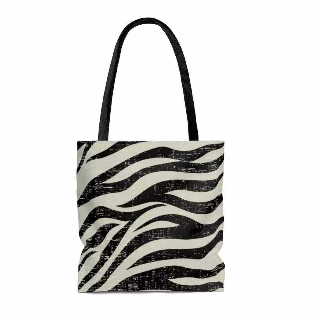 Double Sided Zebra Print Beach Shopper Tote Bag Medium - Executive-Skincare