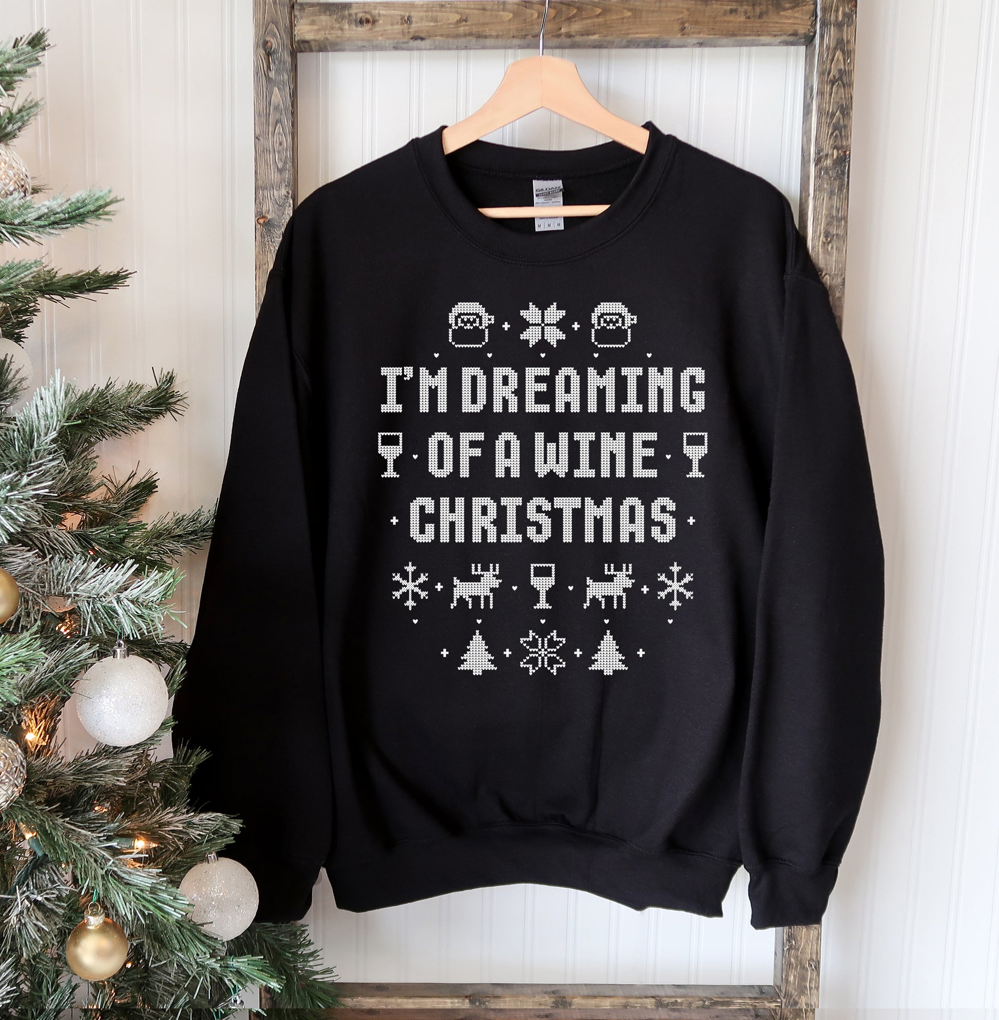 Dreaming Of A Wine Christmas Sweatshirt - Executive-Skincare