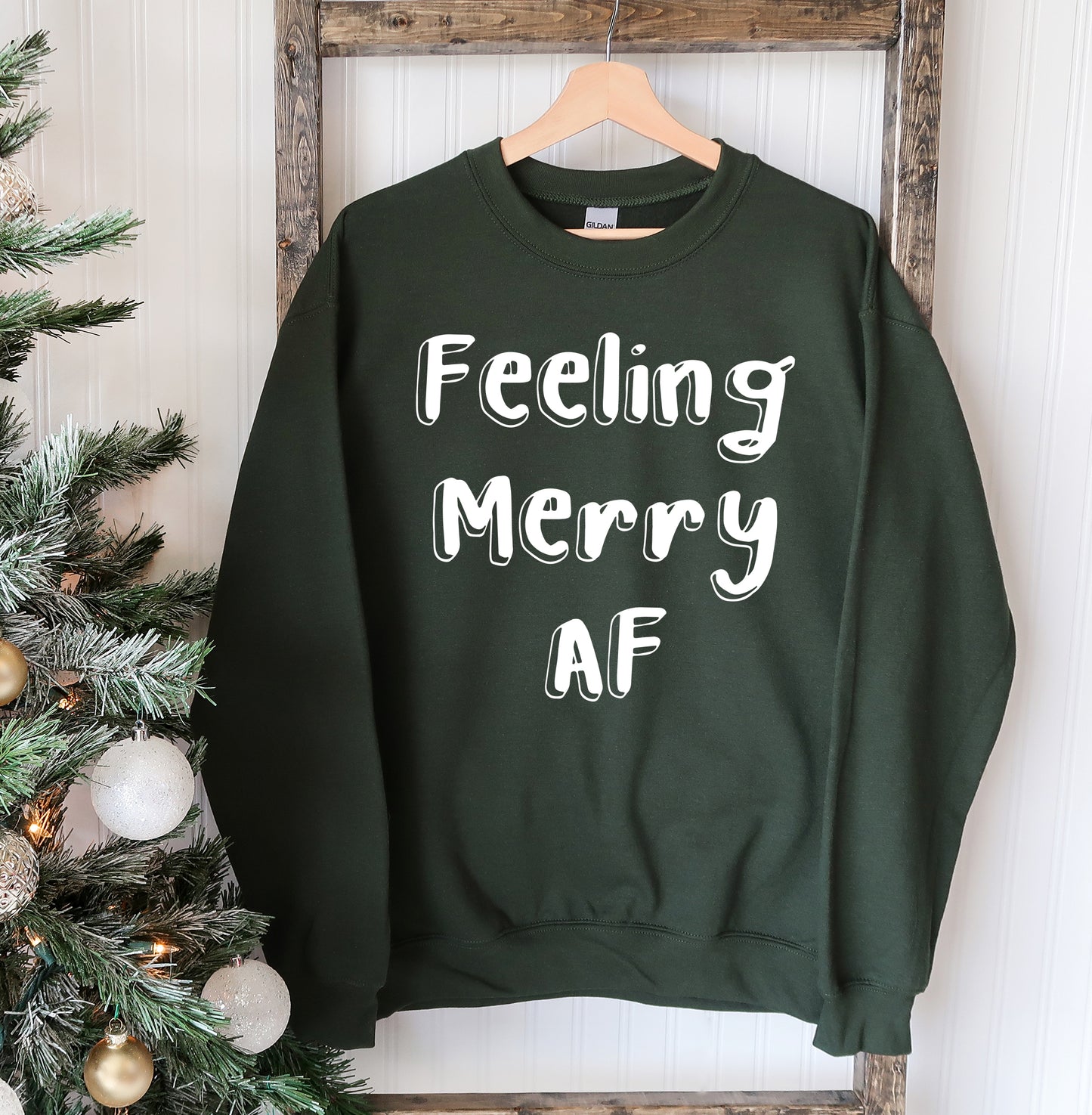 Feeling Merry AF Christmas Sweatshirt - Executive-Skincare