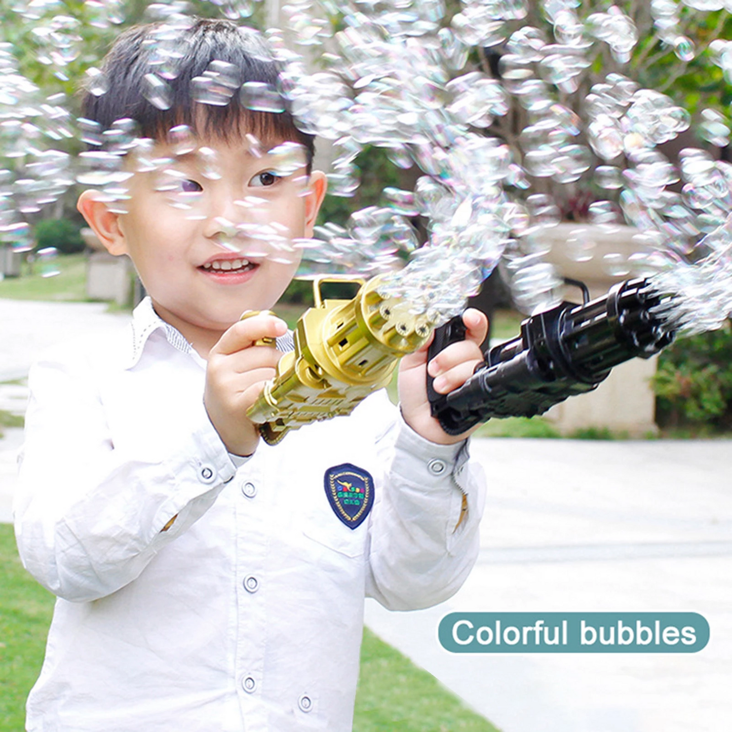 Summer Soap Water Bubble Machine Gatling Bubble Gun Toys - Executive-Skincare