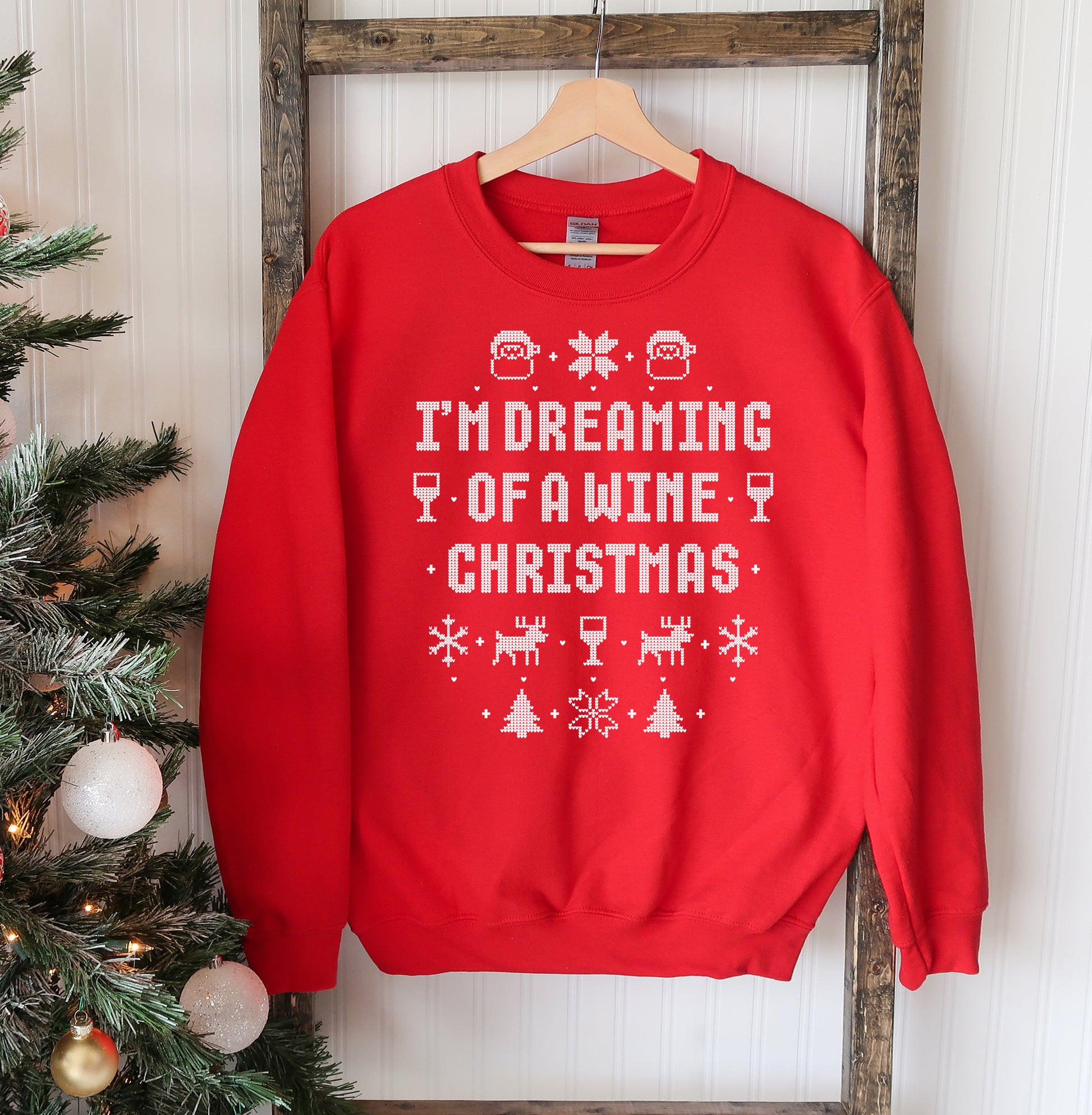 Dreaming Of A Wine Christmas Sweatshirt - Executive-Skincare