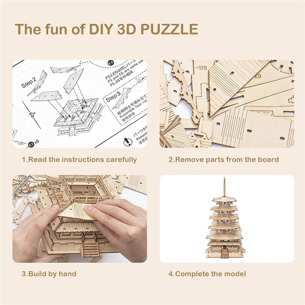 275pcs DIY 3D Wooden Puzzle Game Assembly Constructor Toy - Executive-Skincare