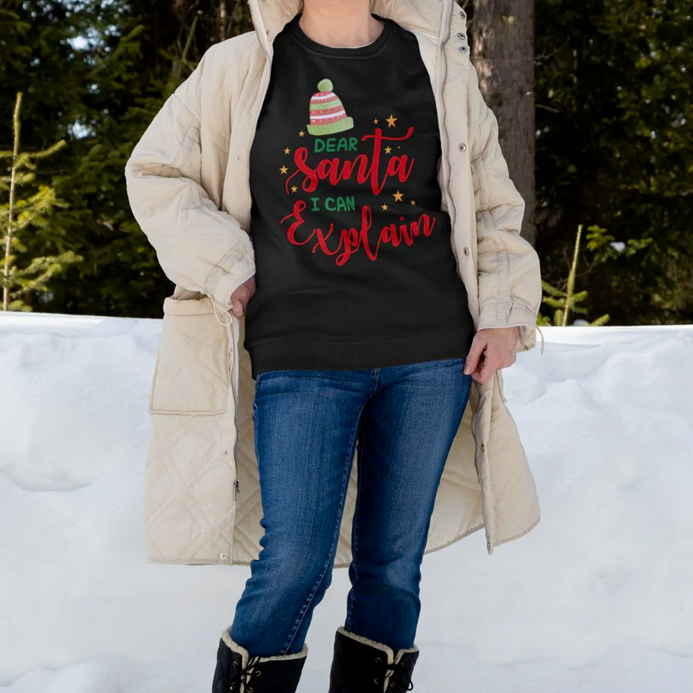 Womens Santa I Can Explain Sweatshirt - Executive-Skincare