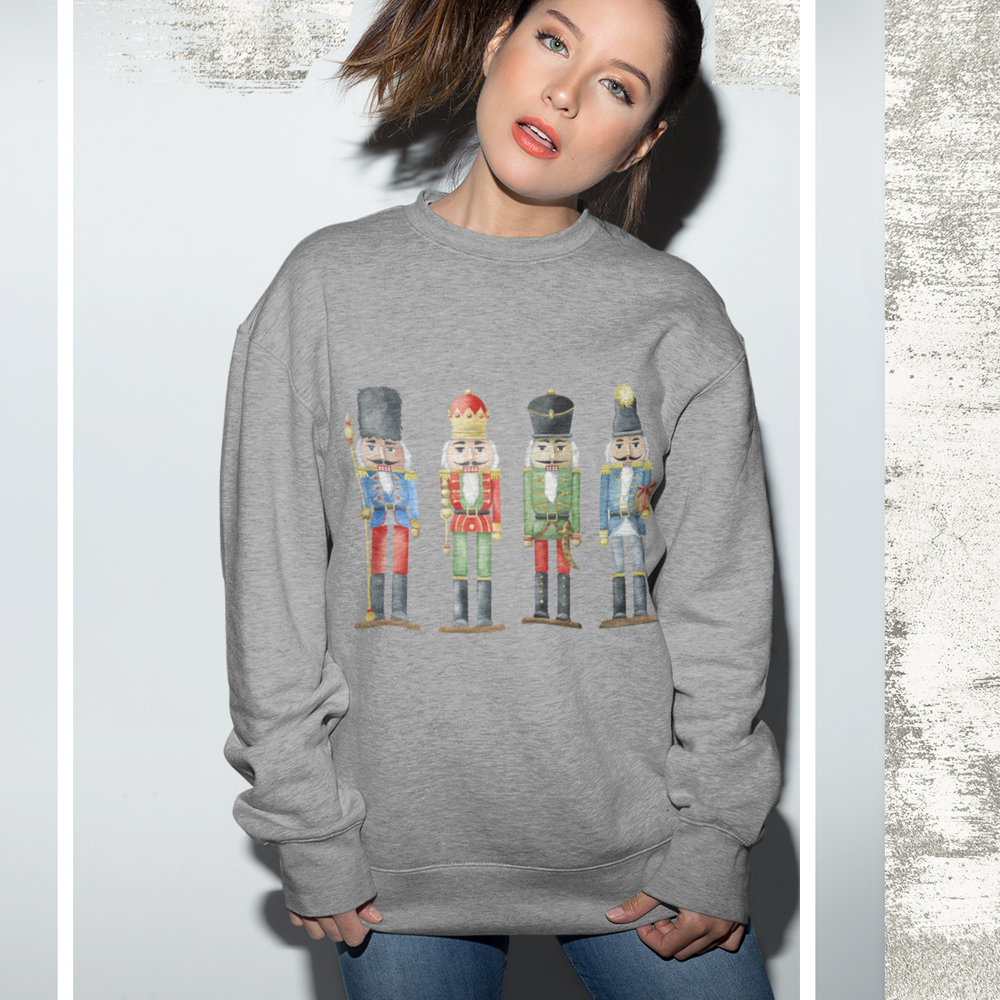 Womens Nutcracker Toy Soldiers Sweatshirt - Executive-Skincare