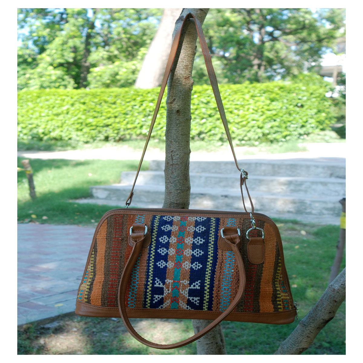 Kilim Leather Paprika Bag - Executive-Skincare