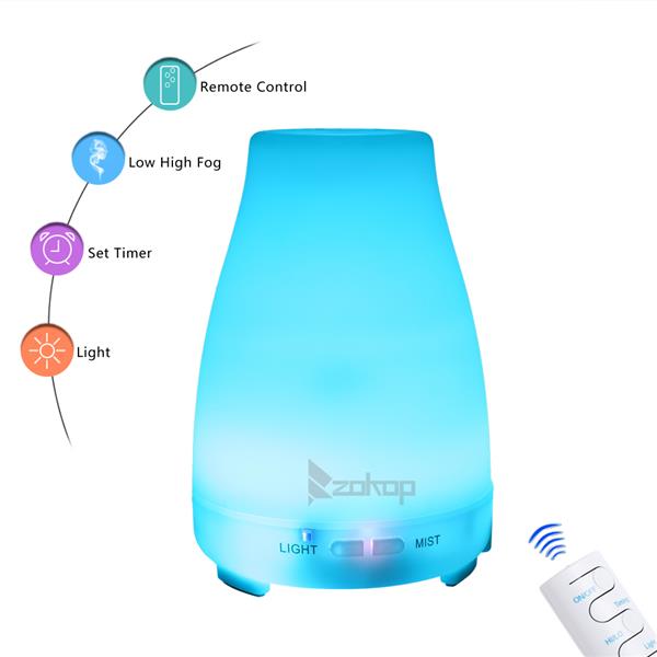 200ML RGB Color Cycling Aroma Diffuser with Controller - Executive-Skincare