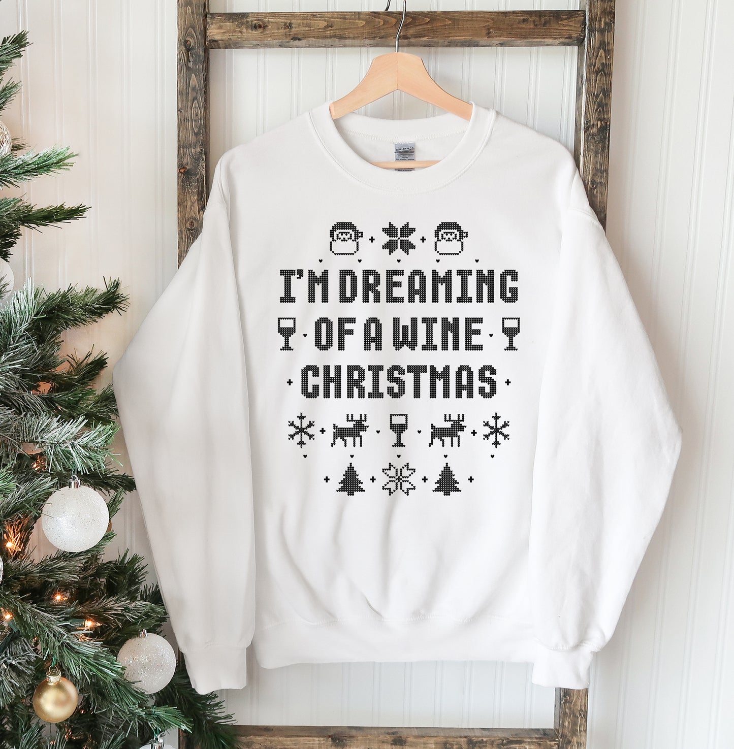 Dreaming Of A Wine Christmas Sweatshirt - Executive-Skincare