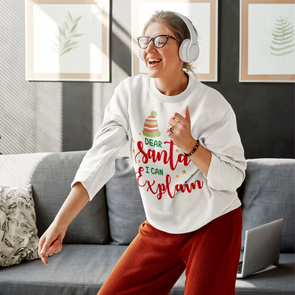 Womens Santa I Can Explain Sweatshirt - Executive-Skincare