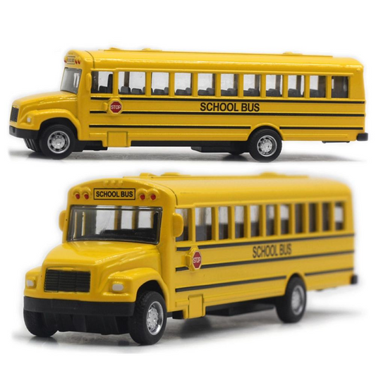 Alloy Inertial School Bus Model Car Model For Gifts Kids Boy Toys - Executive-Skincare