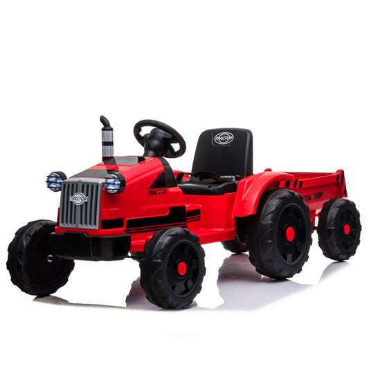 Toy Tractor with Trailer 3-Gear-Shift Ground Loader Ride - Executive-Skincare