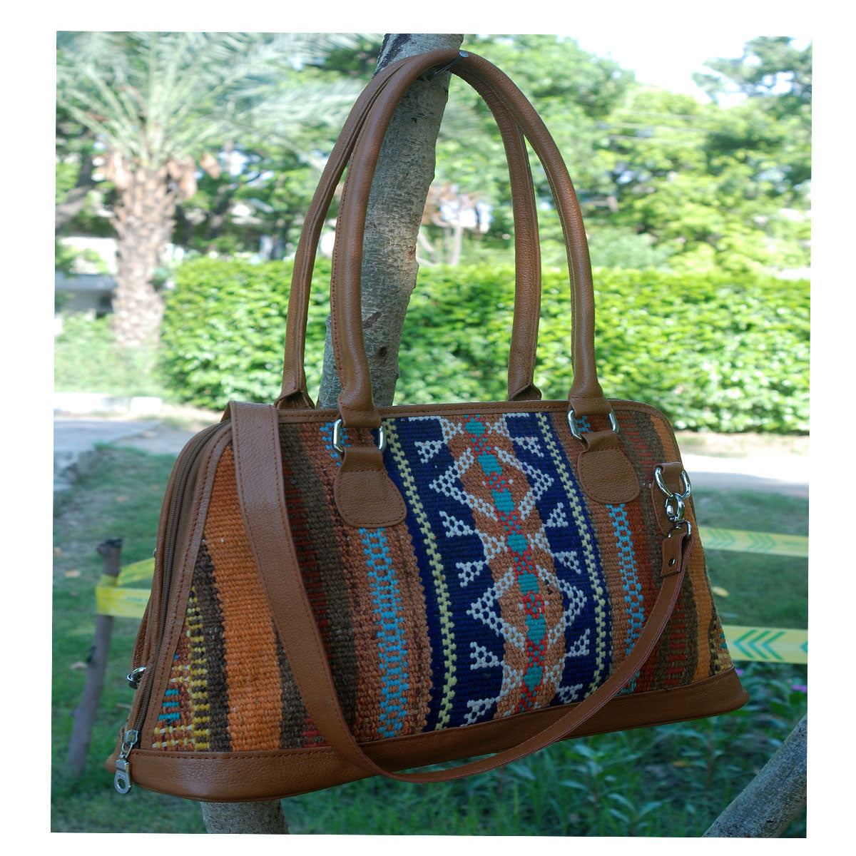 Kilim Leather Paprika Bag - Executive-Skincare