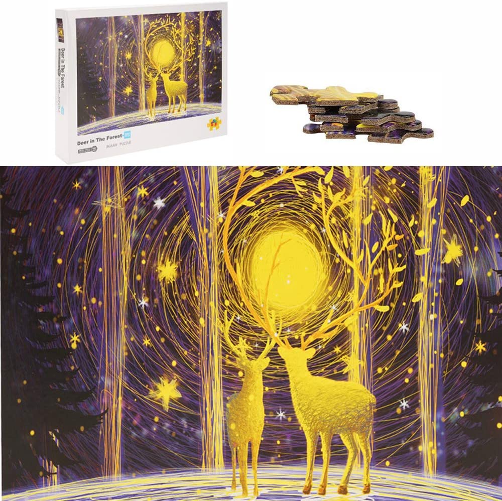 1000 Pieces Deer in the Forest Puzzles for Adults - Executive-Skincare