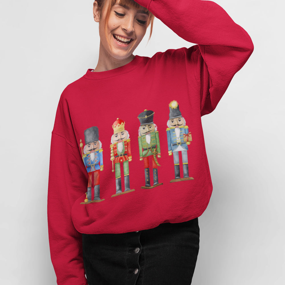 Womens Nutcracker Toy Soldiers Sweatshirt - Executive-Skincare