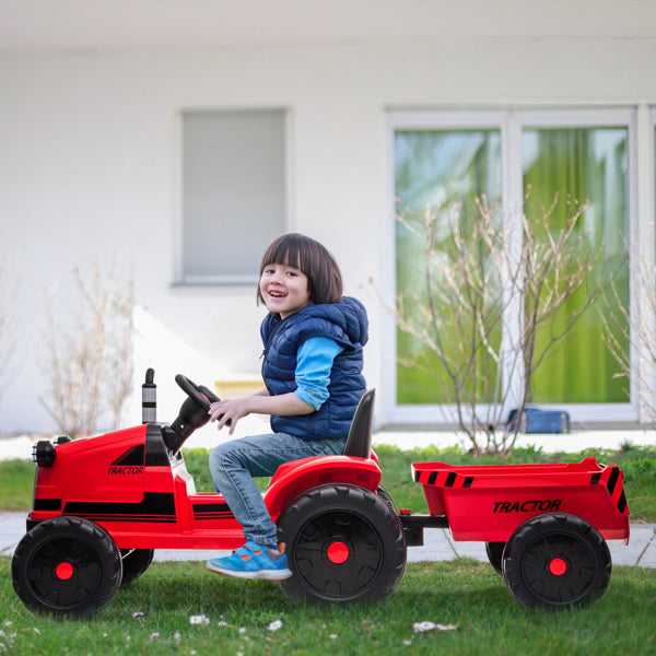 Toy Tractor with Trailer 3-Gear-Shift Ground Loader Ride - Executive-Skincare