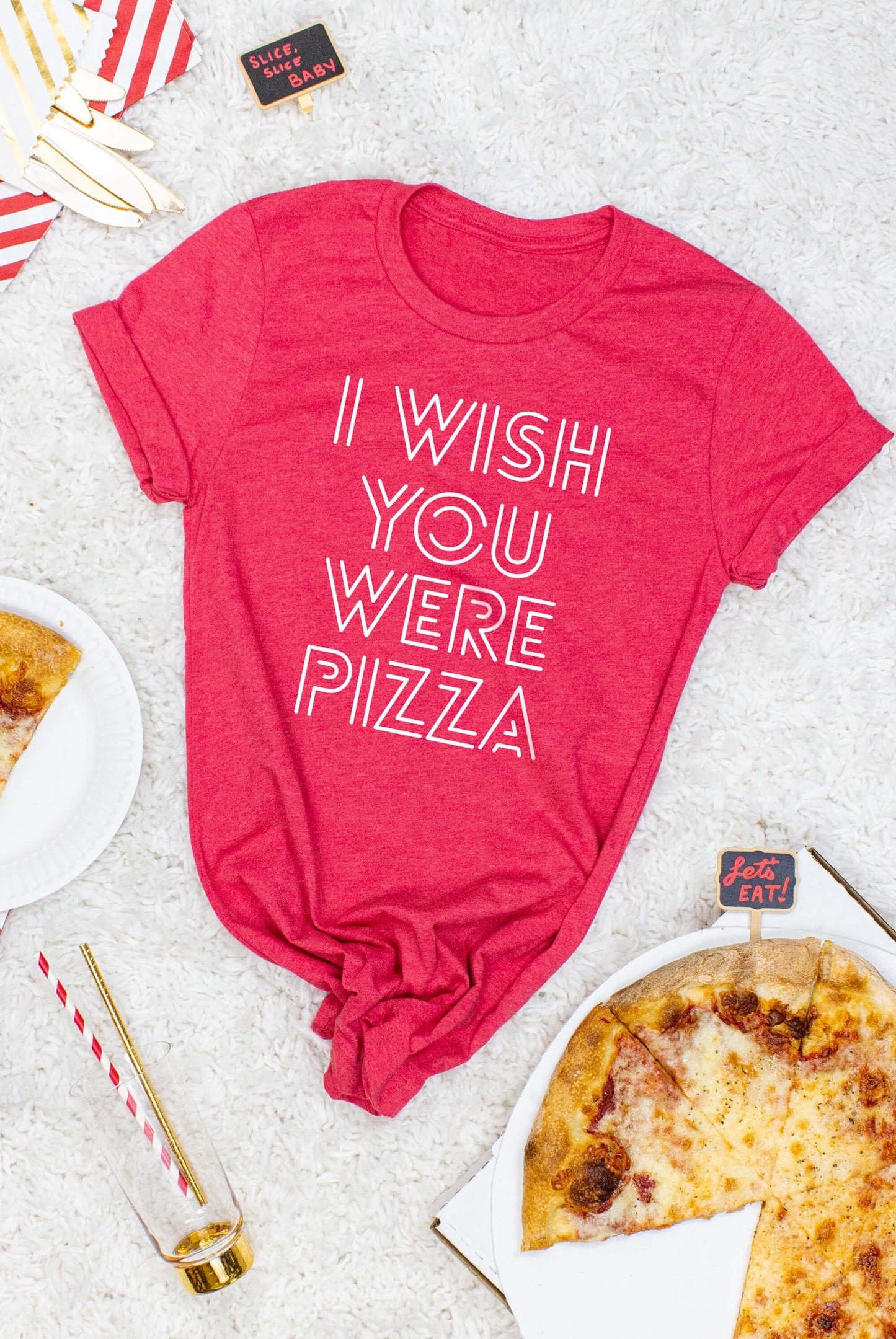 Pizza Theme Tees - You Wish I Was Single | Wish You Were Pizza | Bachelorette T-Shirt - Executive-Skincare