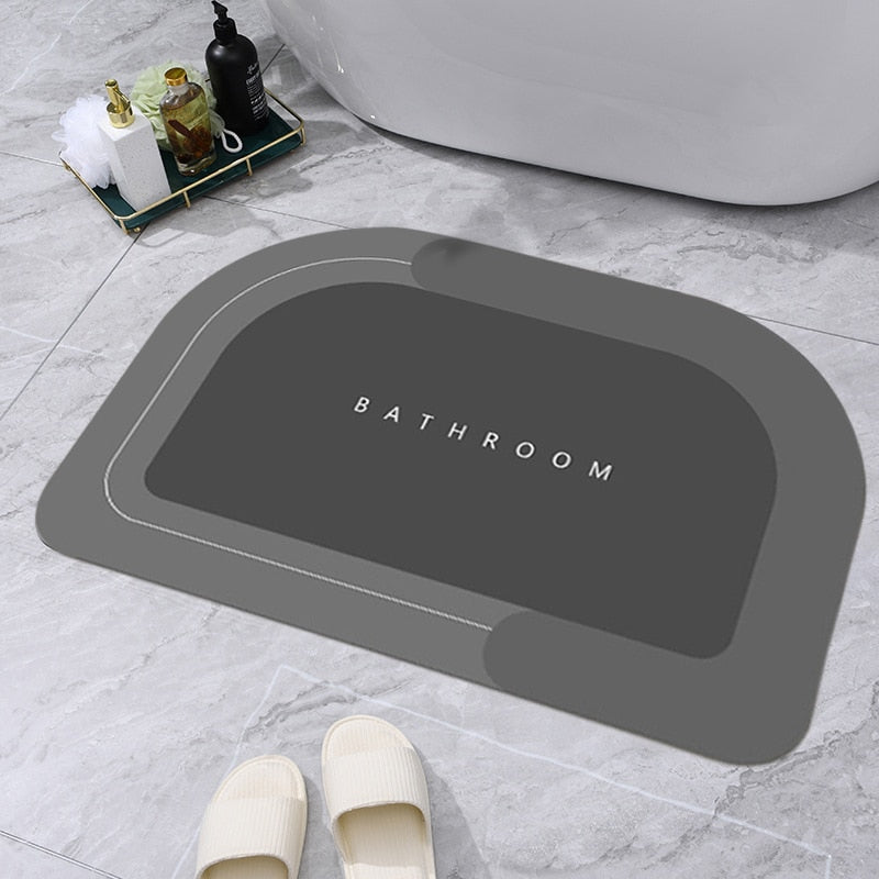 Super Absorbent Bath Mat Quick Drying Bathroom Rug Non-slip Entrance Doormat Nappa Skin Floor Mats Toilet Carpet Home Decor - Executive-Skincare