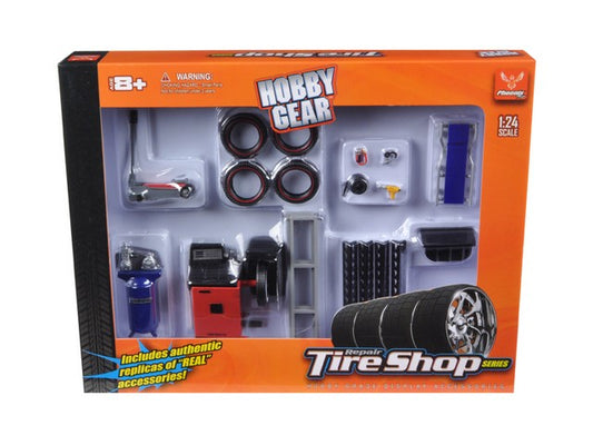 Phoenix Toys 18422 Tire Repair Shop Accessories Set Ford 1-24 Diecast - Executive-Skincare