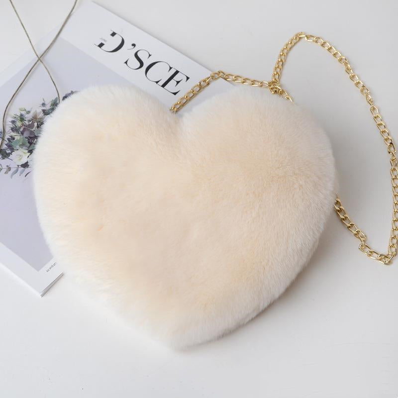 Love Bags For Women Plush Chain Shoulder Bags Valentine's Day Party Bag - Executive-Skincare