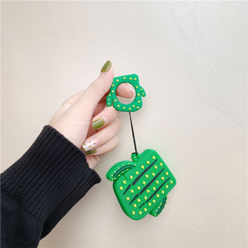 Cute Cactus Carrot Pattern Soft Silicone Protective Cover Shockproof Case Skin for Airpods - Executive-Skincare