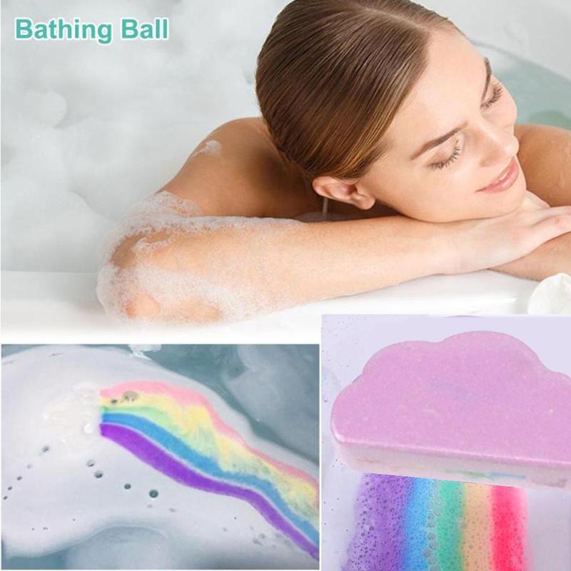 Rainbow Soap Cloud Bath Salt Moisturizing Exfoliating Cleaning Body Skin Bubble Bath Bombs Multicolor For Baby - Executive-Skincare